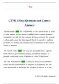CTVR 1 Final Questions and Correct  Answers 