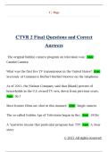 CTVR 2 Final Questions and Correct  Answers 
