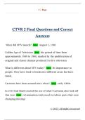 CTVR 2 Final Questions and Correct  Answers