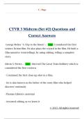 CTVR 3 Midterm &lpar;Set &num;2&rpar; Questions and  Correct Answers