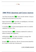 D005 WGU Questions and Correct Answers 