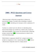 D005 - WGU Questions and Correct  Answers