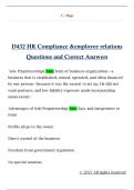 D432 HR Compliance &employee relations  Questions and Correct Answers