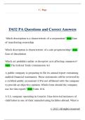 D432 PA Questions and Correct Answers