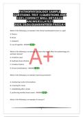 PATHOPHYSIOLOGY SAMPLE QUESTIONS- TEST 1&vert;QUESTIONS AND 100&percnt; CORRECT WELL DETAILED ANSWERS&vert;LATEST 2025&sol;2026&vert;GUARANTEED PASS&vert;A&plus;