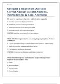 Orofacial 2 Final Exam Questions with 100&percnt; Correct Answers &vert; Dental Anatomy&comma; Neuroanatomy & Local Anesthesia Review