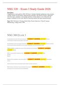 NSG 320 &ndash; Exam 3 Study Guide 2026 