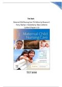 Test Bank for Maternal Child Nursing Care 7th Edition by Perry&comma; Hockenberry & Cashion &vert; Chapters 1&ndash;50 Complete &vert; Verified Answers Updated