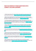 NUR 5334 MODULE 8 EXAM QUESTIONS WITH CORRECT OUTLINED ANSWERS 