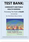 Community and Public Health Nursing&colon; Promoting the Public&rsquo;s Health &ndash; Rector & Stanley&comma; 10th Edition &vert; Complete Study Guide &lpar;Ch&period; 1&ndash;30&rpar;