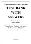 Accounting Information Systems &vert; 15th Edition &vert; Marshall B&period; Romney & Paul J&period; Steinbart &vert; Complete Test Bank with Answers