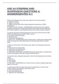 ASE A4 STEERING AND SUSPENSION QUESTIONS & ANSWERS&lpar;RATED A&plus;&rpar;