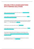 EPA 608 &lpar;TYPE II&rpar; EXAM QUESTIONS WITH VERIFIED ANSWERS &vert;&vert; VERIFIED QUESTIONS EPA 608 &vert;&vert; 100&percnt; PASS