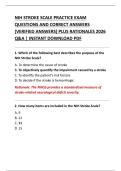 NIH STROKE SCALE PRACTICE EXAM  QUESTIONS AND CORRECT ANSWERS  &lpar;VERIFIED ANSWERS&rpar; PLUS RATIONALES 2026  Q&A &vert; INSTANT DOWNLOAD PDF
