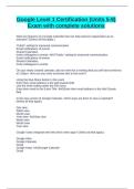 Google Level 1 Certification &lpar;Units 5-9&rpar; Exam with complete solutions
