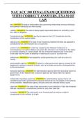 NAU ACC 205 FINAL EXAM QUESTIONS WITH CORRECT ANSWERS&comma; EXAM OF LAW&period;