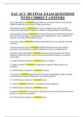 NAU ACC 205 FINAL EXAM QUESTIONS WITH CORRECT ANSWERS