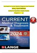 Test Bank For Current Medical Diagnosis And Treatment 2025&sol;2026&comma; 63rd Edition By Maxine Papadakis&comma; Stephen McPhee &vert; Comprehensive Medical Diagnostic Exam Resource