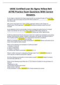 IASSC Certified Lean Six Sigma Yellow Belt &lpar;ICYB&rpar; Practice Exam Questions With Correct Answers