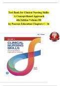 Clinical Nursing Skills&colon; A Concept-Based Approach Test Bank &lpar;4th Edition&rpar; - Pearson