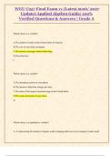  WGU C957 Final Exam v1 &lpar;Latest 2026&sol; 2027  Update&rpar; Applied Algebra Guide&vert; 100&percnt;  Verified Questions & Answers &vert; Grade A 