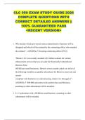 CLC 059 EXAM STUDY GUIDE 2026  COMPLETE QUESTIONS WITH  CORRECT DETAILED ANSWERS &vert;&vert;  100&percnt; GUARANTEED PASS  <RECENT VERSION> 