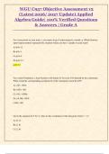 WGU C957 Objective Assessment v2  &lpar;Latest 2026&sol; 2027 Update&rpar; Applied  Algebra Guide&vert; 100&percnt; Verified Questions  & Answers &vert; Grade A 