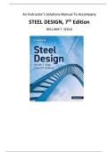 Solutions Manual for Steel Design 7th Edition by Segui &vert; Answers to Problems &vert; All 10 Chapters Covered