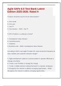 Agile SAFe 6&period;0 Test Bank Latest Edition 2025-2026&period; Rated A