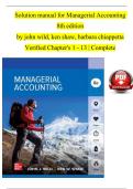 Solution Manual for Managerial Accounting&comma; 8th Edition &lpar;Wild&comma; Shaw&comma; Chiappetta&rpar;