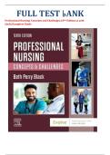 Test Bank For Professional Nursing Concepts & Challenges&comma; 10th Edition By Beth Black &vert;All Chapters 1-16&vert; Questions and answers with rationales 2025