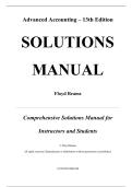Solutions For Advanced Accounting 13th Edition By Floyd Beams&comma; All Chapters Covered