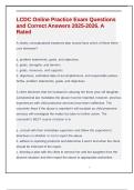 LCDC Online Practice Exam Questions and Correct Answers 2025-2026&period; A Rated