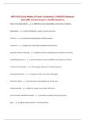 HDFS 3313 Exam Models of Family Functioning &vert; UPDATED Questions with 100&percnt; Correct Answers &vert; Verified Solutions