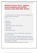 NAADAC Practice Test 2 - Updated Version Questions and Verified Answers Latest 2025-2026&period; Rated A