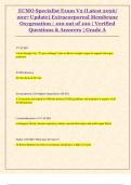  ECMO Specialist Exam V2 &lpar;Latest 2026&sol;  2027 Update&rpar; Extracorporeal Membrane  Oxygenation &vert; 100 out of 100 &vert; Verified  Questions & Answers &vert; Grade A
