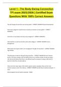 Level 1 - The Body-Swing Connection TPI exam 2025&sol;2026 Certified Exam Questions With 100&percnt;- Correct Answers&period;