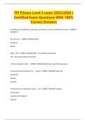 TPI Fitness Level 2 exam 2025&sol; 2026 Certified Exam Questions With 100- Correct Answers