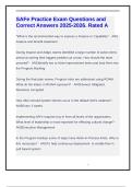 SAFe Practice Exam Questions and Correct Answers 2025-2026&period; Rated A