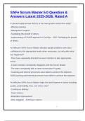 SAFe Scrum Master 5&period;0 Question & Answers Latest 2025-2026&period; Rated A