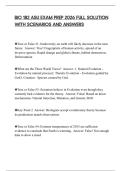 BIO 182 ASU EXAM PREP 2026 FULL SOLUTION WITH SCENARIOS AND ANSWERS