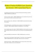 Midterm Practice NUR634 Exam Questions and Answers 100&percnt;- Guaranteed Pass A&plus;