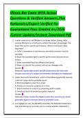 Illinois Bar Exam With Actual Questions & Verified Answers&comma;Plus Rationales&sol;Expert Verified For Guaranteed Pass Graded A&plus;&sol;2026 &sol;Latest Update&sol;Instant Download Pdf