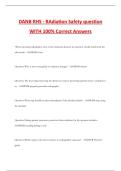 DANB RHS - RAdiation Safety question WITH 100&percnt; Correct Answers