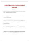 RHS 303 Exam Questions and Answers 100&percnt; Pass