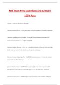 RHS Exam Prep Questions and Answers 100&percnt; Pass