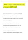 TEAS 7 Study Guide with correct answers 2025&period;doc