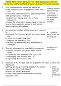 ACHE BOG Exam Sample Test -100 Questions with all Correct & 100&percnt; Verified Answers &vert;Latest Version&vert; Already Graded A&plus;