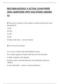 BIOCHEM MODULE 4 ACTUAL EXAM PAPER 2026 QUESTIONS WITH SOLUTIONS GRADED A&plus;