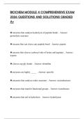 BIOCHEM MODULE 4 COMPREHENSIVE EXAM 2026 QUESTIONS AND SOLUTIONS GRADED A&plus;
